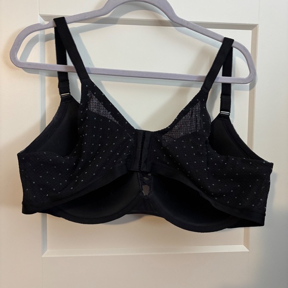 Torrid XO Plunge Push-up Bra Size 42DD Black with Blue Poka Dots - Picture 2 of 2
